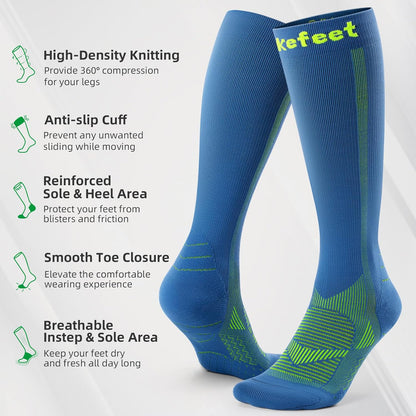 Compression Socks for Women Men 3 Pairs, Compression Stockings, Fragrance Flight Socks for Travelling Sitting