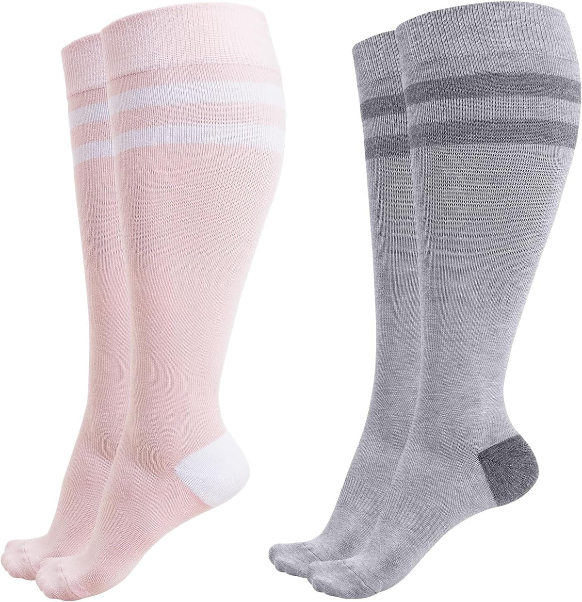 Momcozy Compression Socks for Women Wide Calf, 15-20mmHg Knee High Support Socks for Pregnancy, Nurses, Travel, Flying