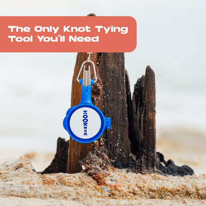 HOOK-EZE Fishing Knot Tying Tool | Protect from Fish Hooks | Tie Fishing Knots Easily | Cool Gadgets for Fishermen | Ice Fly Fishing | Fishing Accessories for Beginner Anglers | Nail Knot Tool