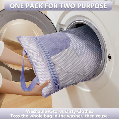 8 Set Packing Cubes for Travel, Gifts for Women Mom,Anti-Tearing Suitcase Organizer for Luggage with Shoe & Hanging Toiletry Bag,OlarHike Vacation Essentials & Accessories for Cruise Ship, Purple Gray