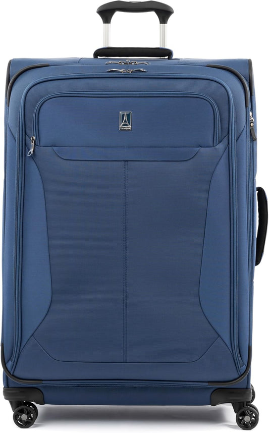Travelpro Tourlite Softside 29" Expandable Luggage with 4 Spinner Wheels, Lightweight Suitcase, Checked Large, Blue
