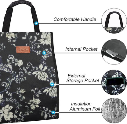 Lunch Bags for Women Insulated Reusable Lunch Tote - Image 3