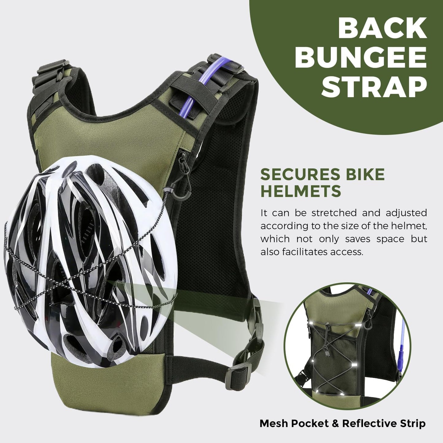 USA Original Patent Running Hydration Vest Backpack, Lightweight Chest Pack with 2.0L Water Bladder Bag Daypack for Hiking Running Cycling Race Marathon for Women Men