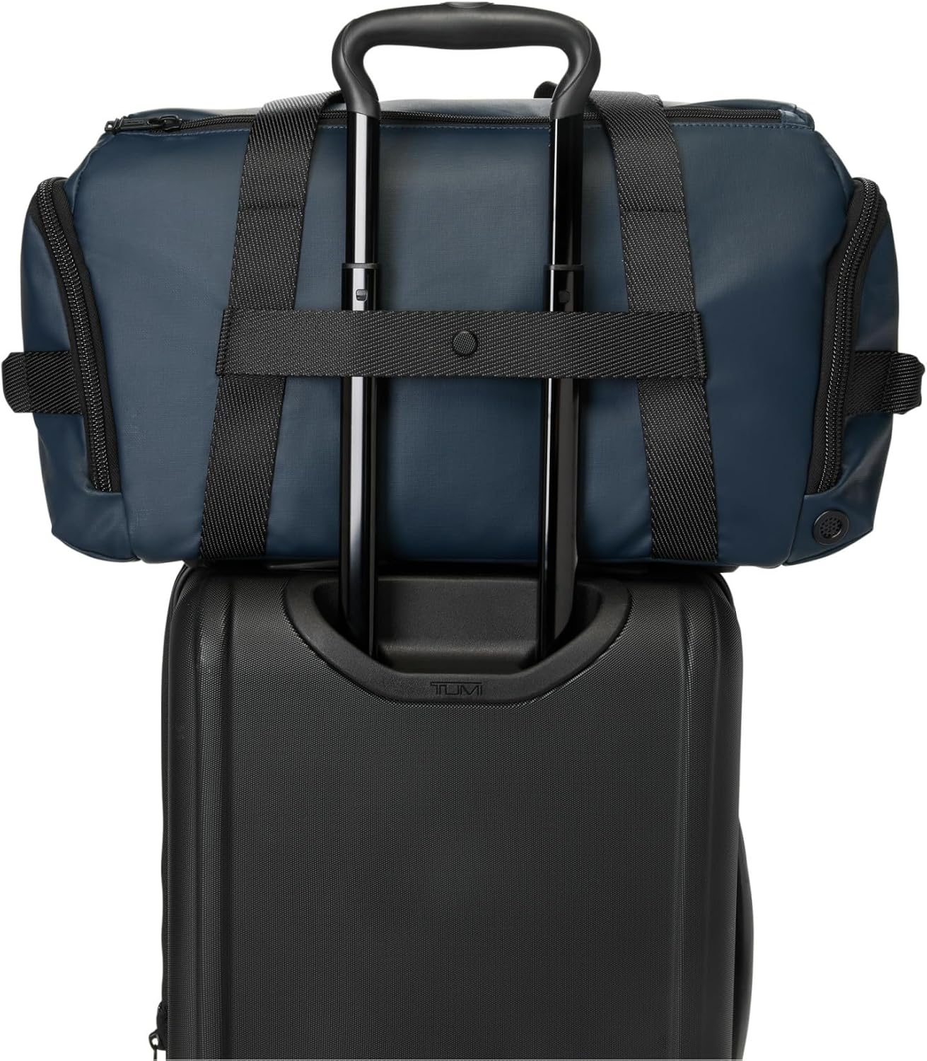 TUMI - Alpha Bravo Mason Duffel - Men's Weekender, Gym and Overnight Travel Bag - Fits Up To 15" Laptop - 11.0" X 19.5" X 10.3" - Navy Coated Canvas
