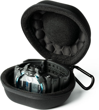 padded single Watch travel Case, men's watch case holder for Wristwatches & Smart Watches up to 54mm, Black Padded Watch case