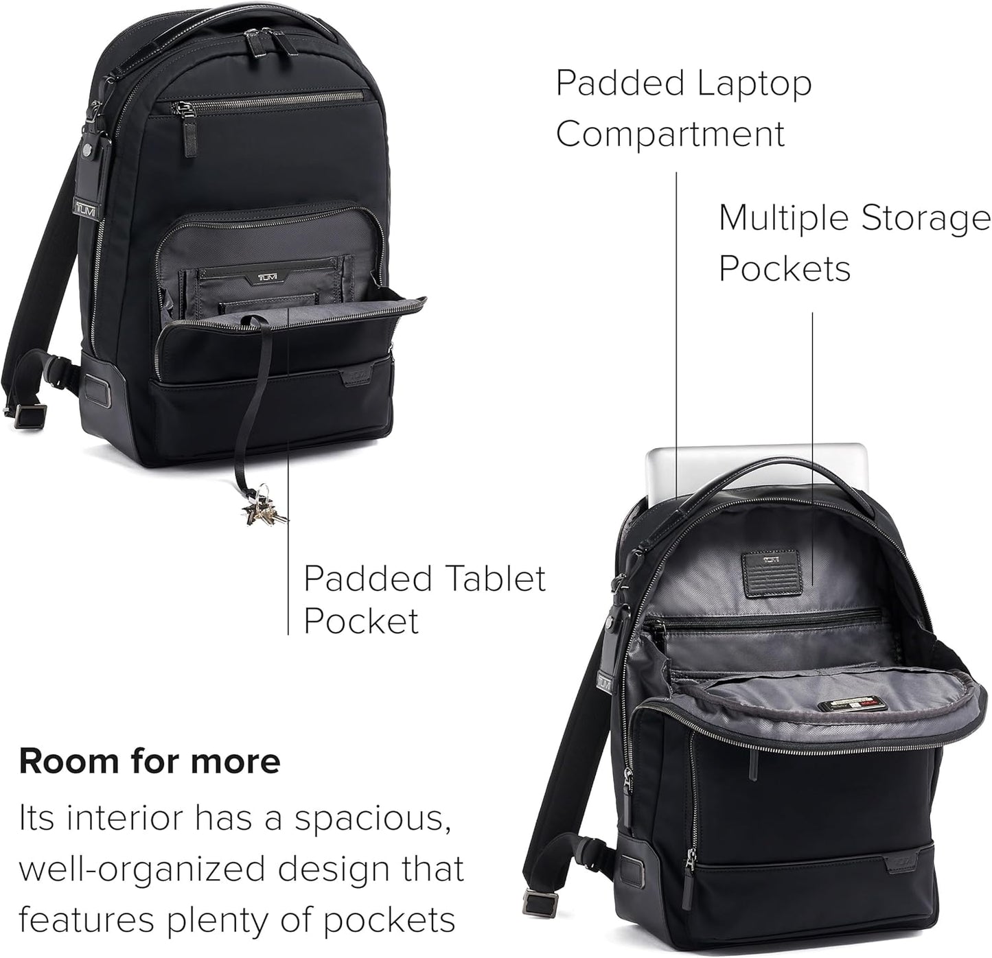 TUMI Harrison Warren Backpack - 15-Inch Laptop Backpack - Stylish Women's & Men's Backpack for Travel & Business - Black