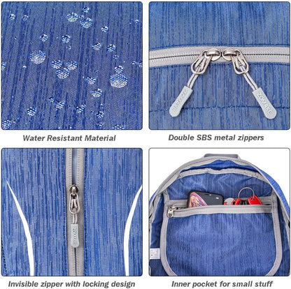 ZOMAKE 25L Ultra Lightweight Packable Backpack, Foldable Hiking Backpacks Water Resistant Small Folding Daypack for Travel(Dark Blue)