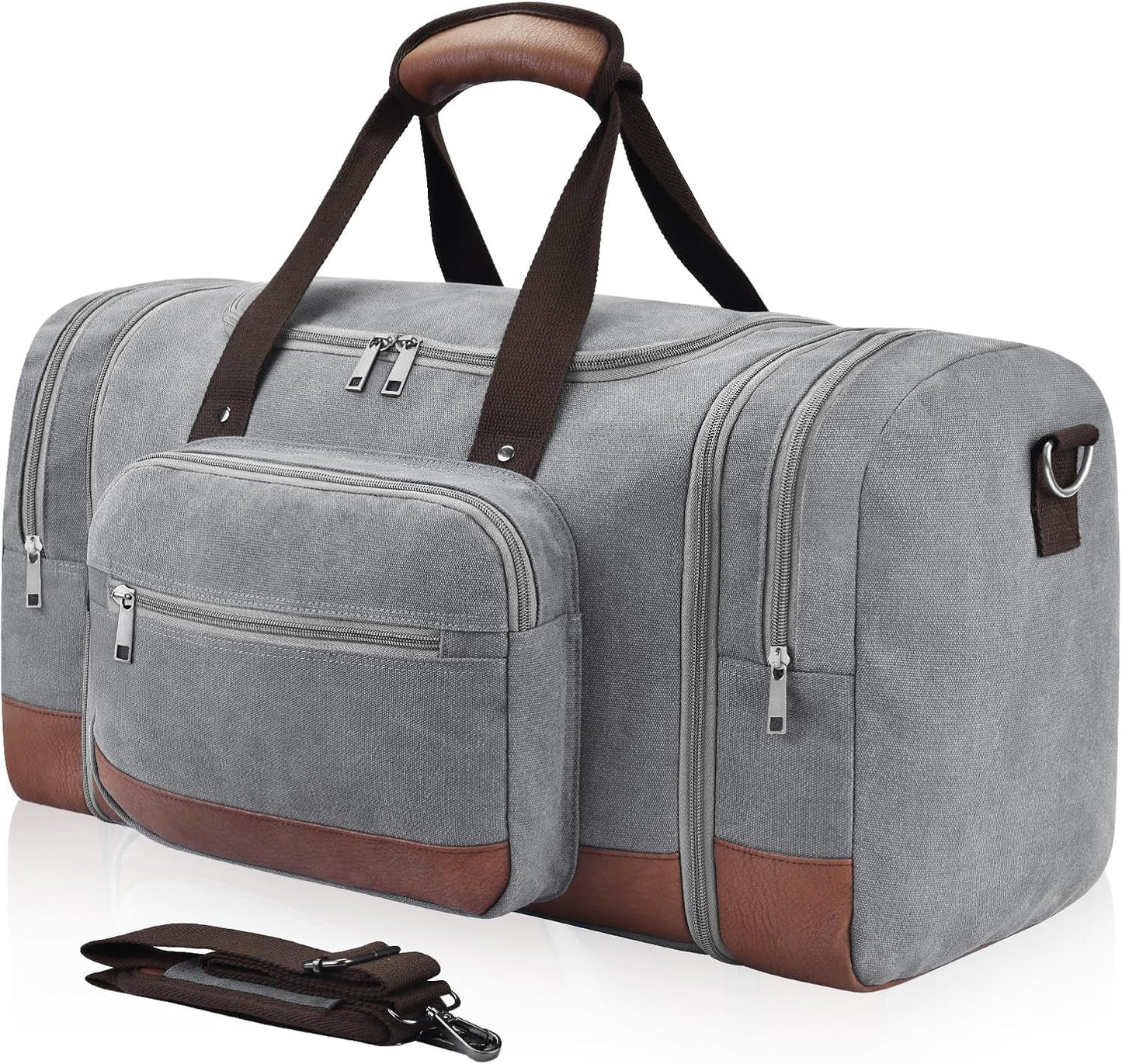 Dimayar Expandable Duffle Bag for Men, 50L Large-Capacity Weekender, Water-Resistant Mens Duffle Bags for Traveling, Lightweight & Durable Overnight Carry-On, Versatile Gym and Travel Bag