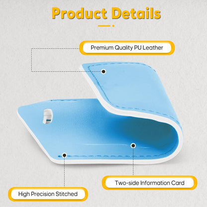Travelambo Luggage Tags for Suitcases PU Leather Travel Tags Bag Tags Privacy Protection Travel Essentials