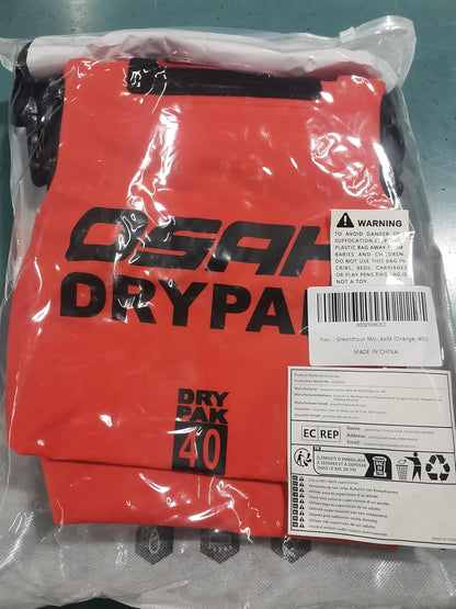 Waterproof Duffel& Luggage Bag - Motorcycle Dry Bag Tail Saddle Bags with Roll Top Closure,Large Storage Space,for Camping, Kayaking, Fishing & Traveling(Orange, 40L)