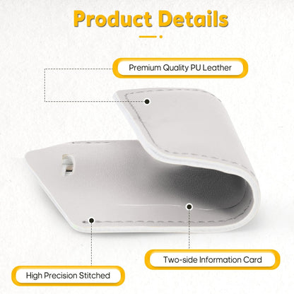 8 Pack Leather Luggage Travel Bag Tags by Travelambo