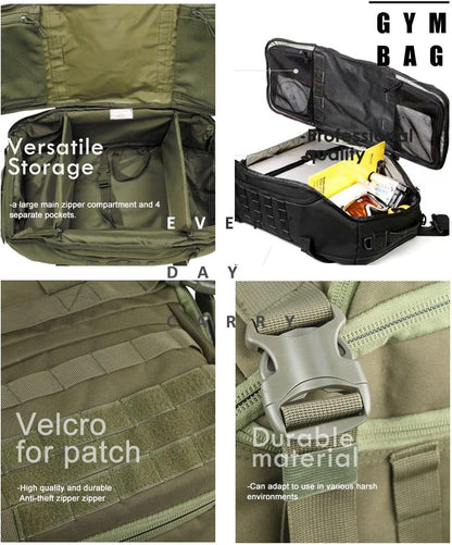 Gym Bag Duffle Bags Backpack - Travel Weekender Bag for Men Women Workout Bag for Military,Sports,Overnight,Basketball,Tactical,Football,Waterproof & Tear Resistant