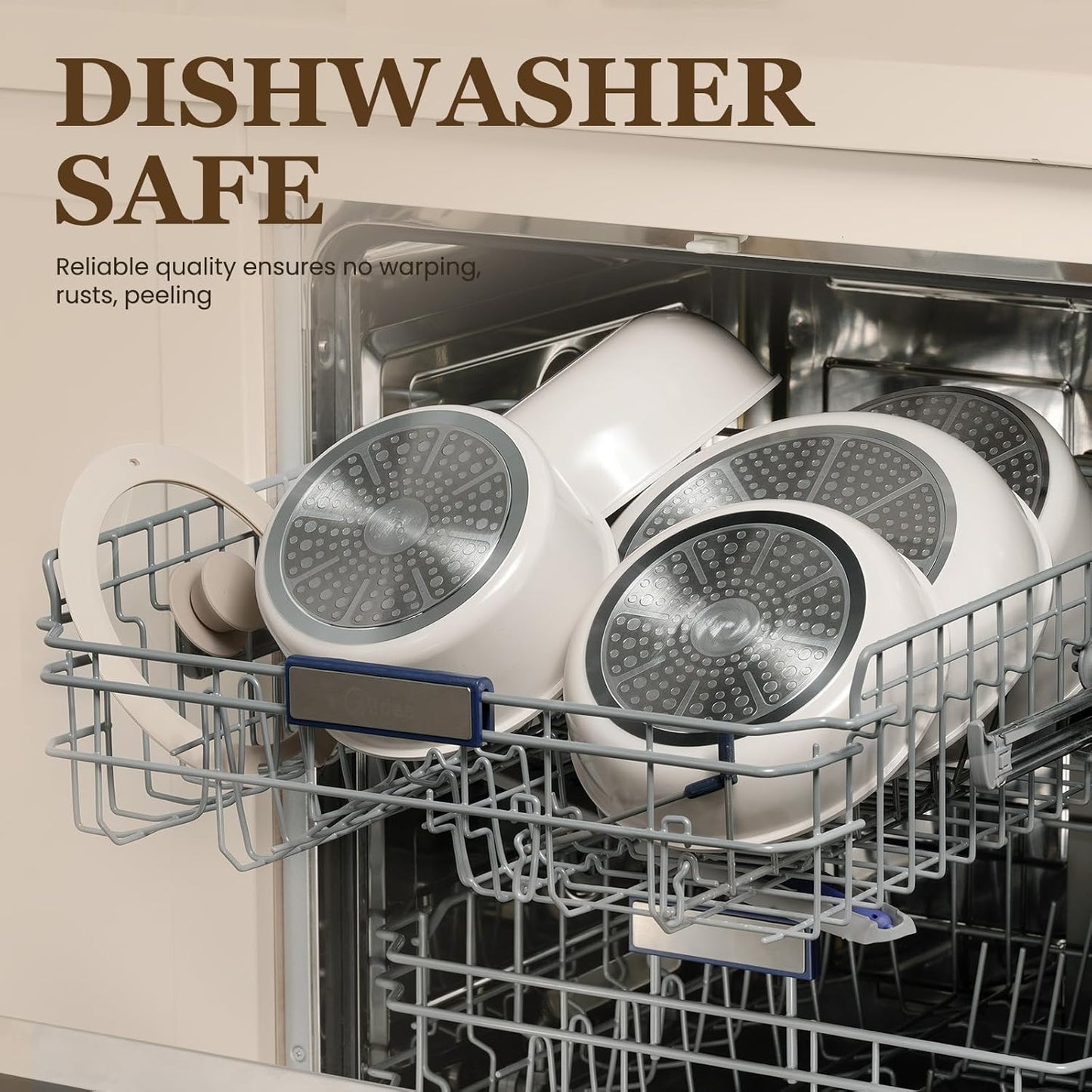 KIKCOIN Ceramic Cookware Set, 20 Pack Nonstick Pots and Pans Set with Detachable Handles, Healthy Frying Pans, Induction Dishwasher Oven Safe Kitchen Set, PFAS PFOA & PTFE Free