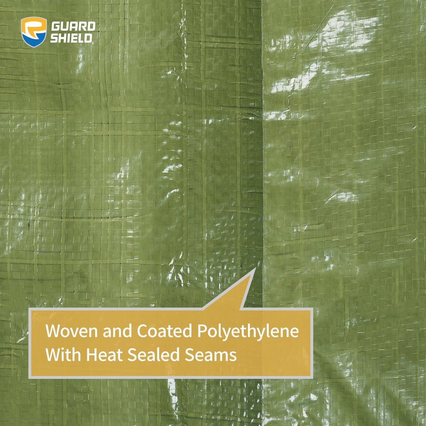 GUARD SHIELD Tarp Green 10x10 Feet Multi Purpose Waterproof Poly Tarp Cover 5mil (2-Pack)