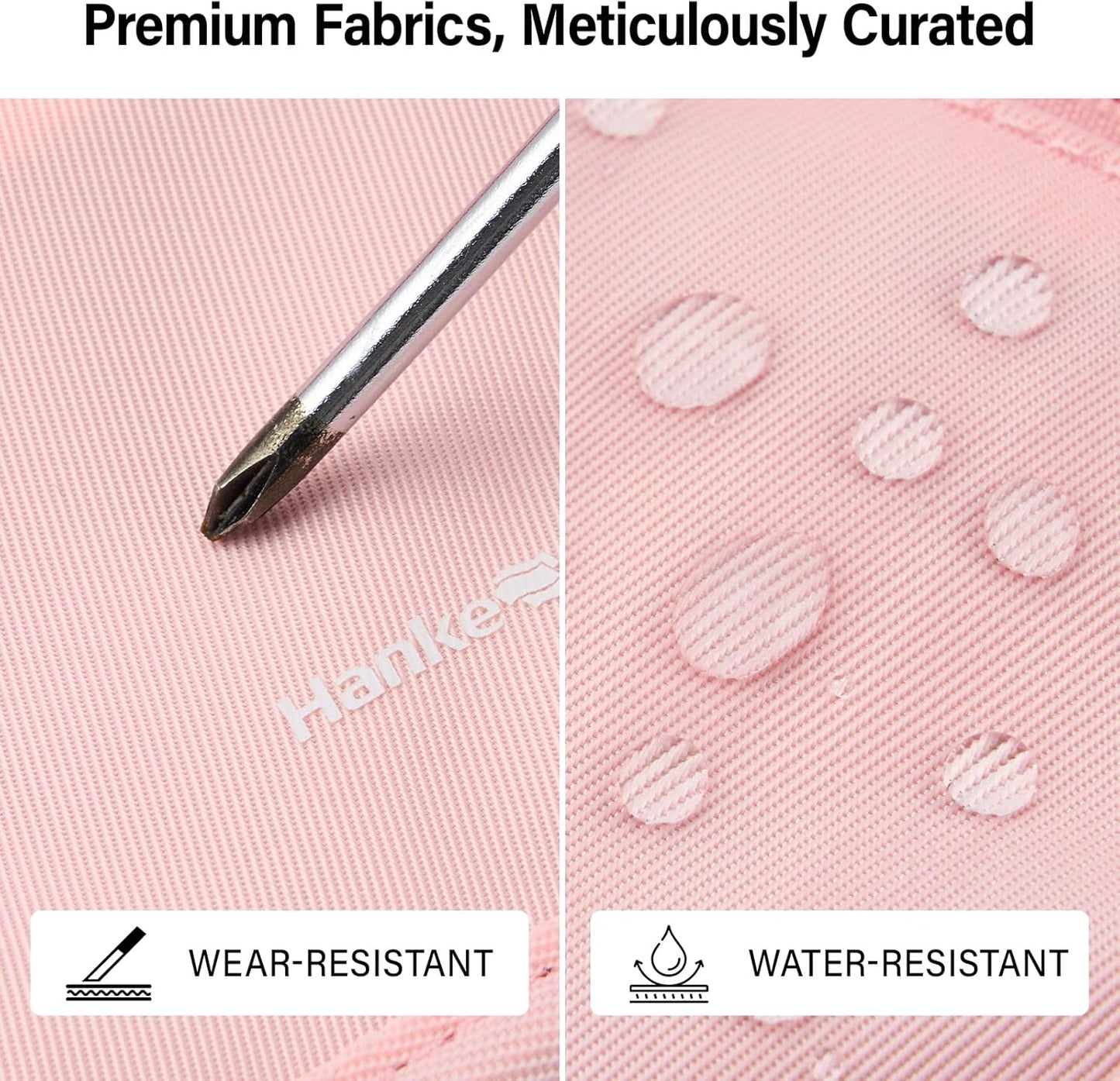 Hanke Passport Holder, Travel Wallet for Womens and Men, Neck Wallet Hidden Passport Pouch for Travel Adjustable Lightweight Thin with 6 compartments (Pink)