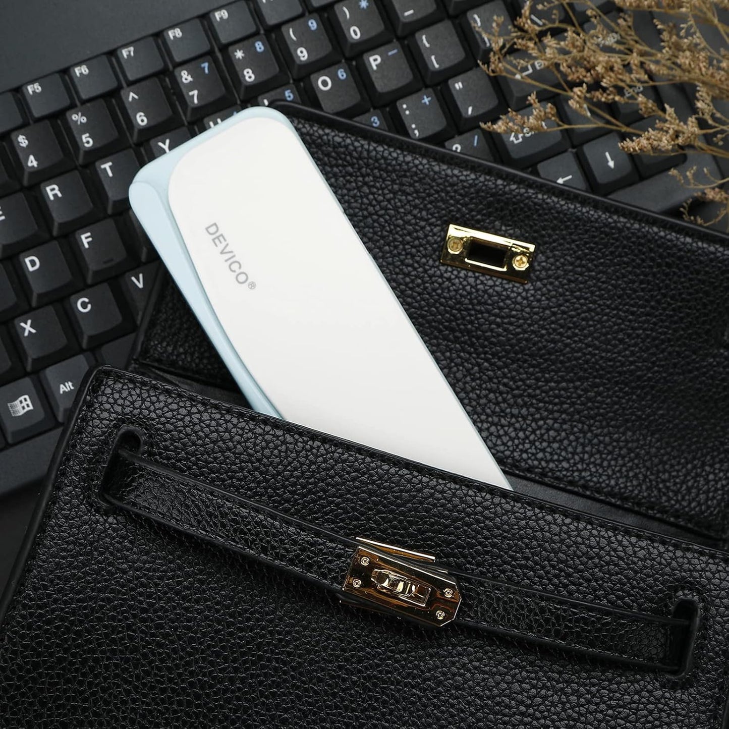 DEVICO Travel Utensils With Case, 18/8 Stainless Steel Camping Utensils, Reusable Portable Silverware Cutlery Set For Lunch Box, Include Fork Spoon Chopsticks