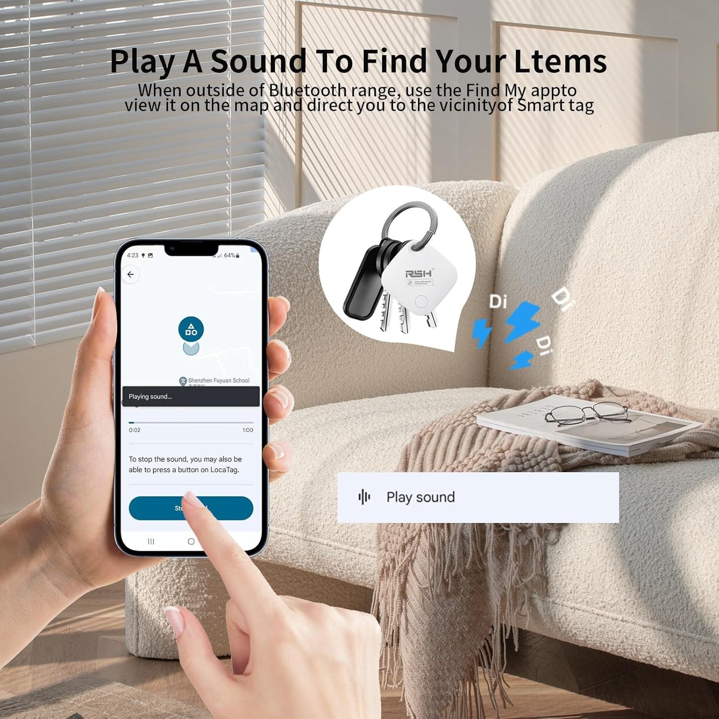 Air Tracker Tag 4 Pack for Android Luggage Tracker Tags Works with Google Find Hub, Bluetooth Tracker Smart Key Finder and Item Locator for Luggage, Backpack, Suitcases, Replaceable Battery