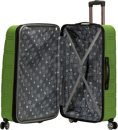 Rockland Melbourne Hardside Expandable Spinner Wheel Luggage, Green, 2-Piece Set (20/28)