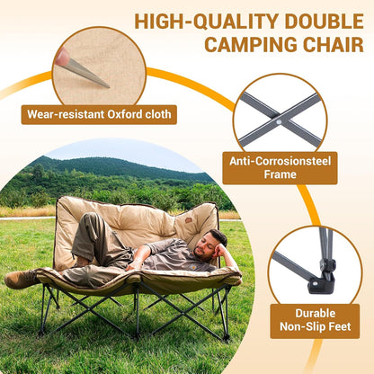 KingCamp Butterfly Chair Oversized XL Saucer Chair for Adults Padded Folding Comfy Camping Chairs for Teens Kids 300lbs Heavy Duty with High Back for Bedroom Living Room Dorm Rooms Outdoor Patio Lawn