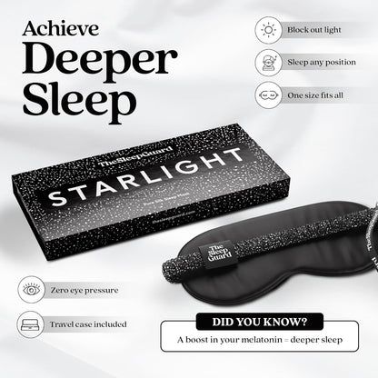Pure Silk Sleep Mask [100% 6A Mulberry Silk, 22 Momme] Light Blocking Travel Essentials. Eye Masks for Sleeping. Black Oeko-Tex Blindfold. Eye Covers for Men & Women