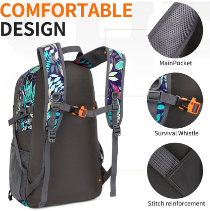 40L Hiking Backpack Lightweight Daypack Waterproof Travel Camping Backpack for Men Women Sport Packable