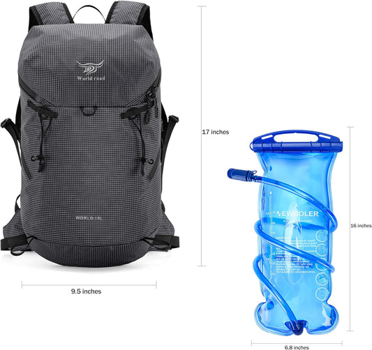 15L Hydration Backpack with 2L Water Bladder Water Backpack for Women, , Lightweight & Comfortable Running Vest for Running, Hiking, Cycling, Climbing, Camping, Biking,Rave