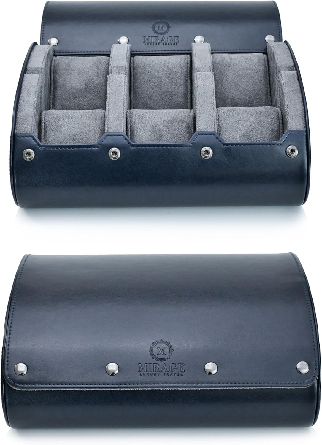 Watch Roll Case for Travel 6 slot Watches Organizer - Midnight Blue