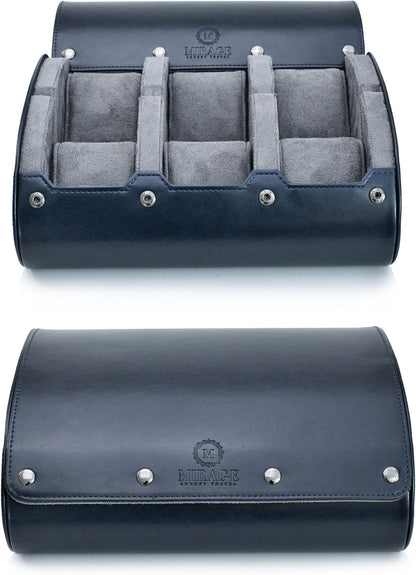 Watch Roll Case for Travel 6 slot Watches Organizer - Midnight Blue