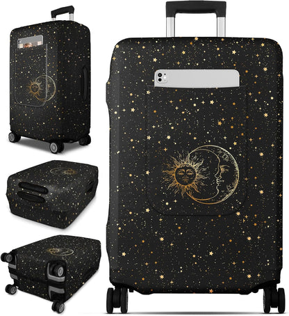 Slohif Luggage Cover for Suitcase Tsa Approved Protector - Luggage Sleeve Large Suit Case Cover Travel Stretch Baggage Case Protective Washable Fit 28-30 Inch Sun L