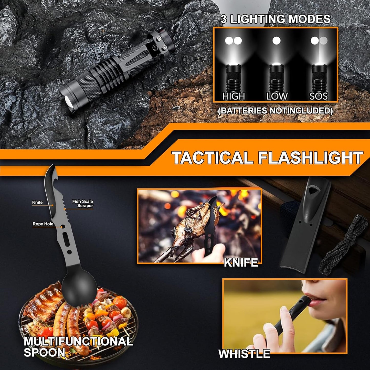 Gifts for Men Dad Him Birthday Christmas Fathers Day, Cool Gadget/Survival Gear and Equipment, Unique Camping Hunting Hiking Outdoor Gear, Gift Idea for Valentines Day Boyfriend Boys Stocking Stuffer