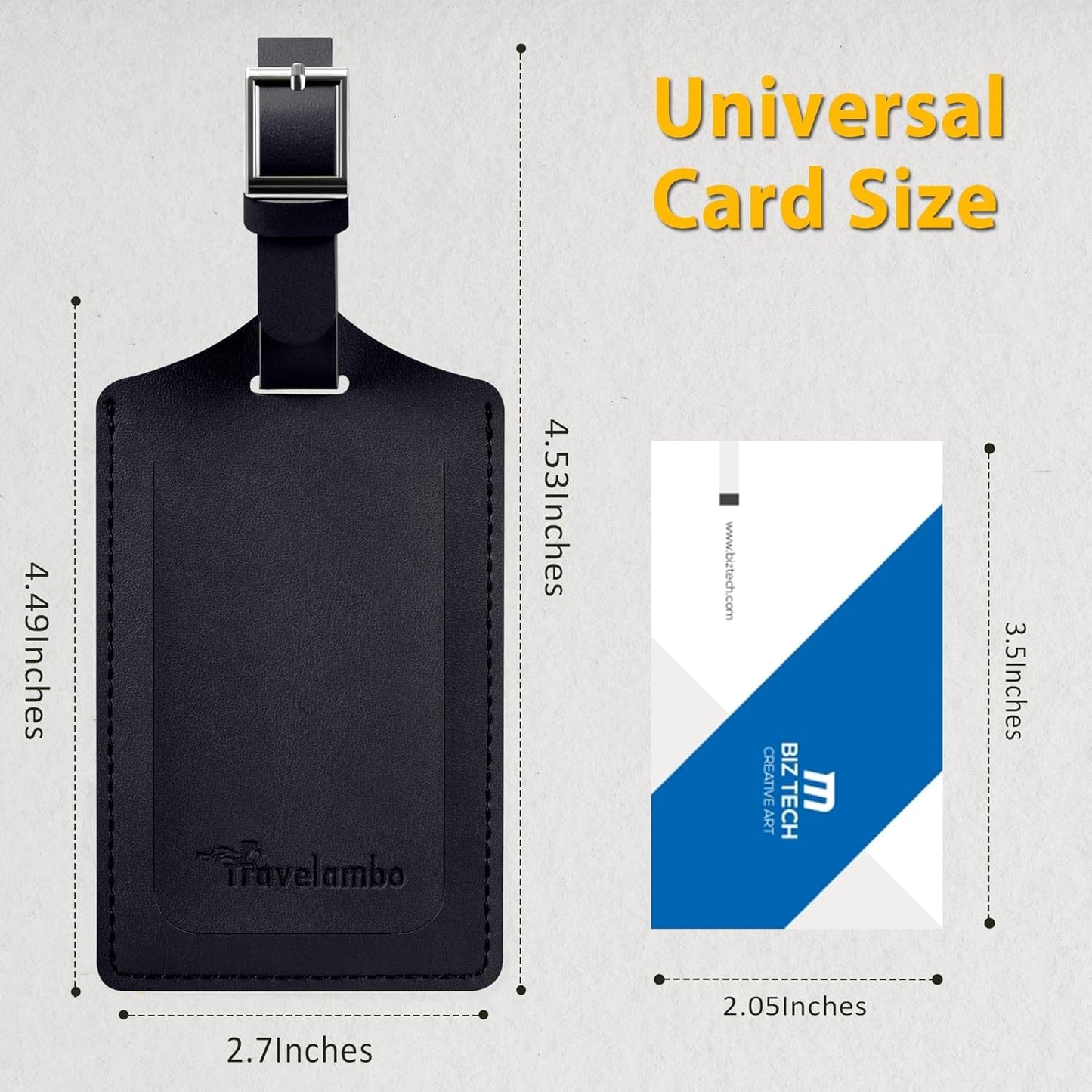 8 Pack Leather Luggage Travel Bag Tags by Travelambo