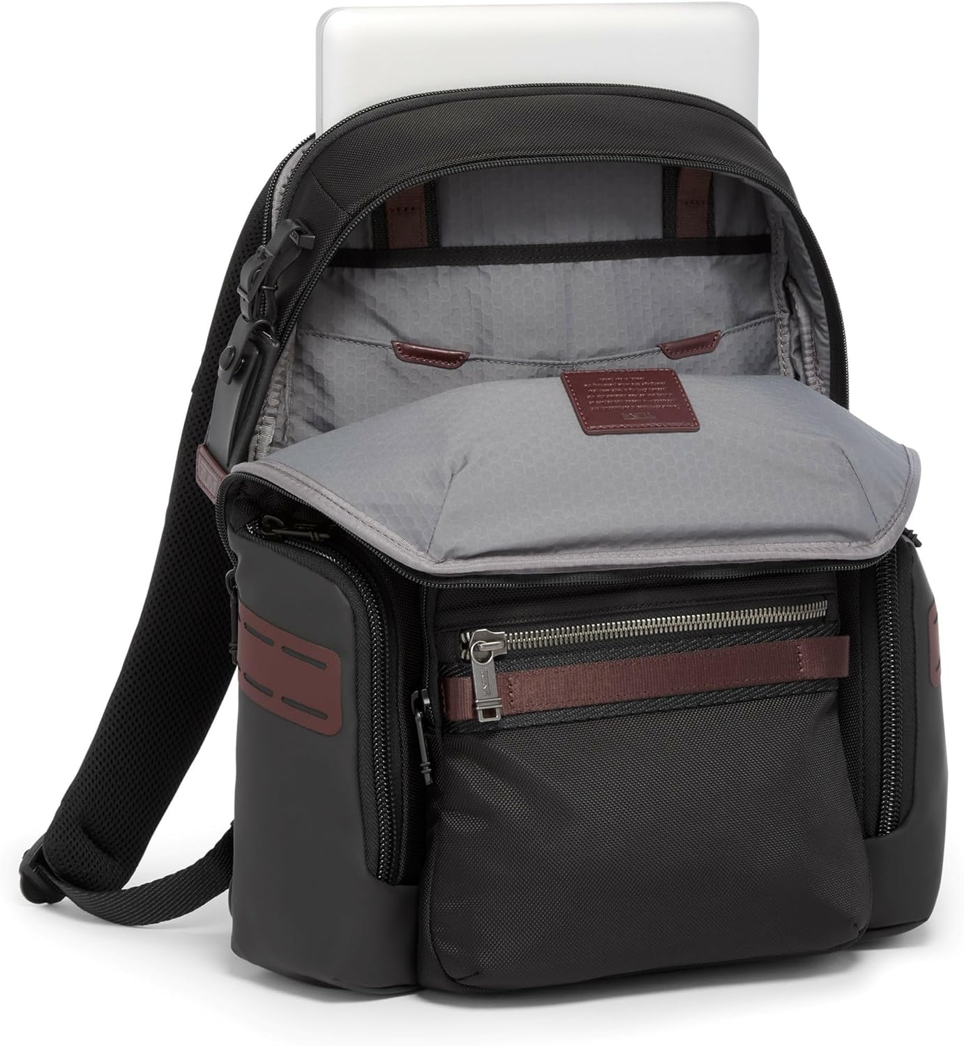 TUMI - Alpha Bravo Navigation Backpack - Everyday Travel Backpack - Fits Up to 15" Laptop - 16.0" X 14.0" X 7.3" - Oxblood