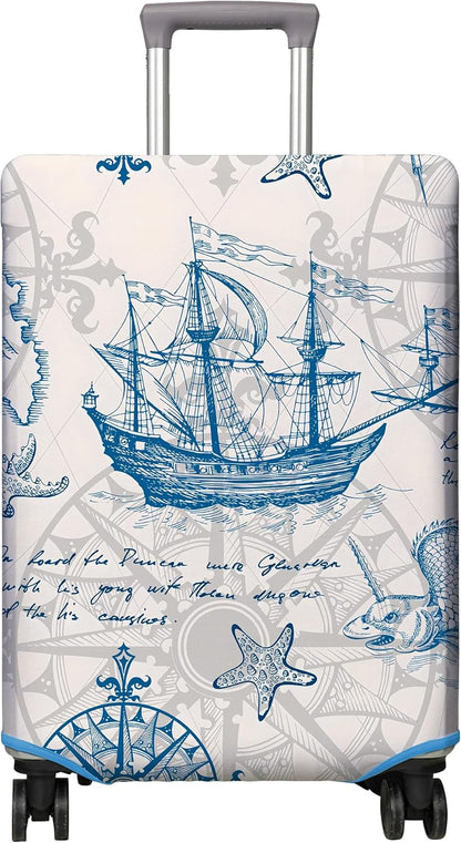 Travel Luggage Cover Suitcase Protector Fits 18-32 Inch Wheel Covers PatternedTravel Related Items Flower Luggage Protector Elastic S