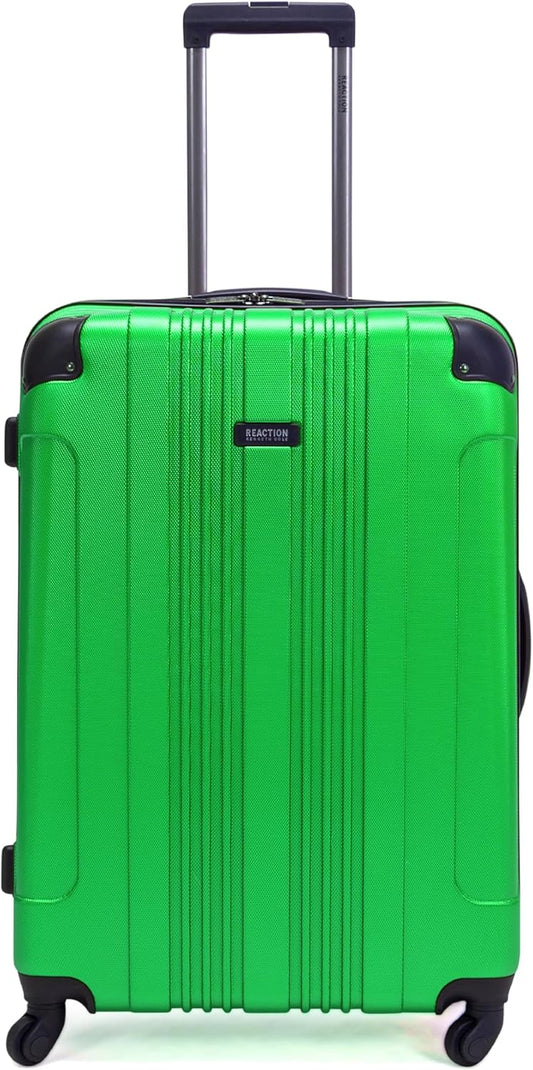 Kenneth Cole REACTION Out of Bounds Lightweight Hardshell 4-Wheel Spinner Luggage, Kelly Green, 28-Inch Checked
