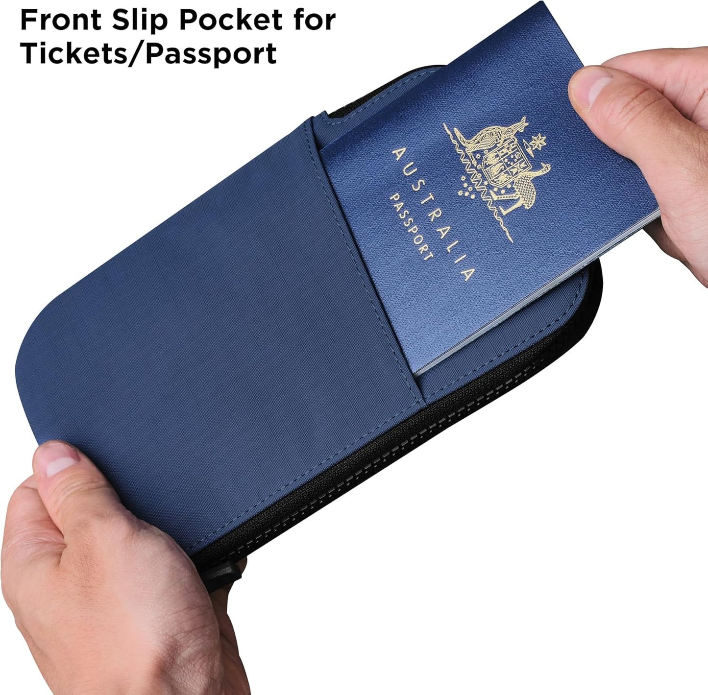 ALPAKA Zip Travel Wallet - Store Your Travel Accessories Efficiently - 3 Internal Pockets For Your Passport and More - 2 Card Slots - Made From Recycled and RFID-Protective Material
