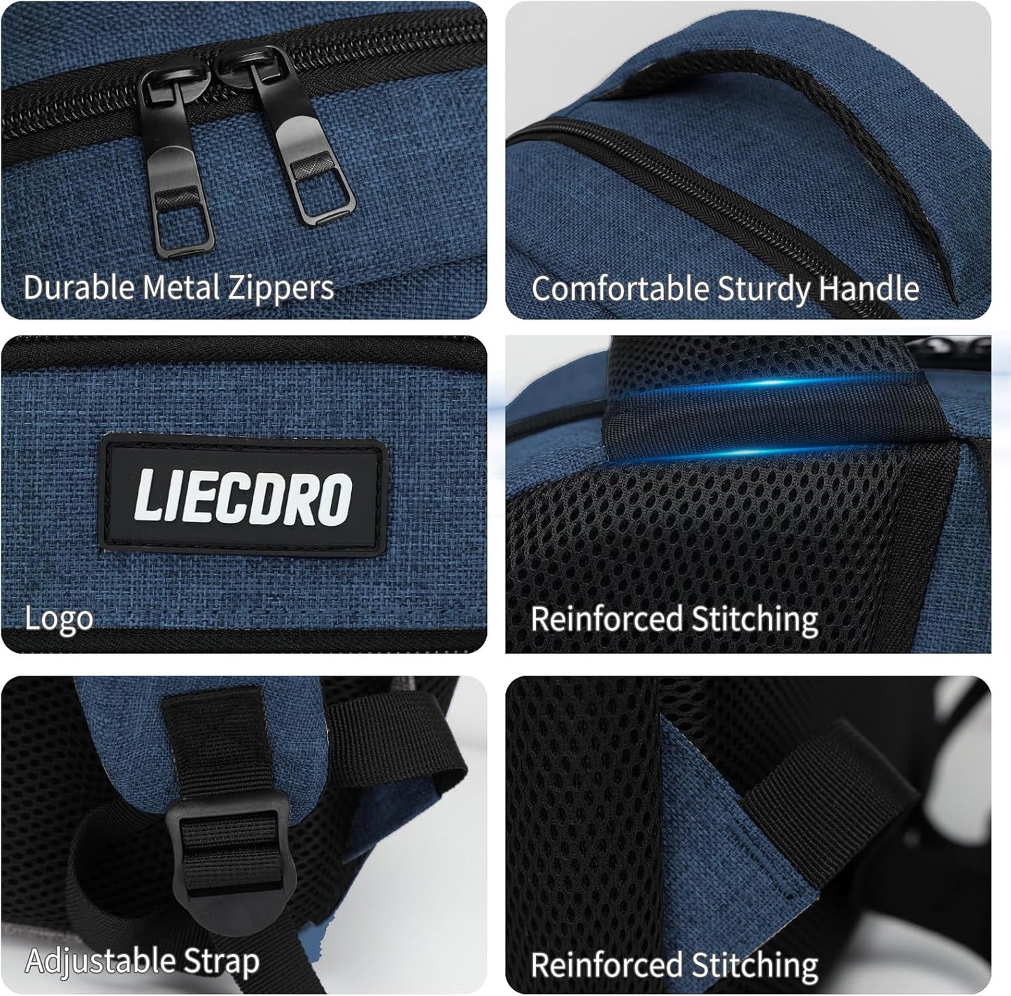 Blue Backpack for Men Women, Backpack for School, School Backpacks for Boys Girls Teens, 15.6 inch Laptop Back Pack with USB Charging Port, Large College Book Bag, Business Work Travel Bookbag