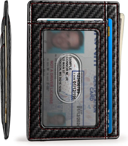 BULLIANT Slim Wallet, Skinny Minimal Thin Front Pocket Wallet Card Holder For Men 7Cards 3.15"x4.5",Gift-Boxed