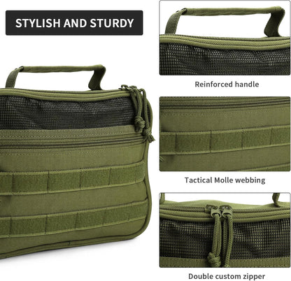 Travel Toiletry Bag for Men, Hanging Toiletry Bag, Portable Organizer Dopp Kit Shaving Bag for Toiletries Tactical Accessories Essentials - Army Green