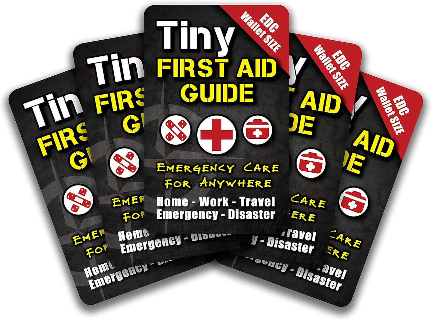 Tiny First Aid Guide: Emergency Medical Care for Anywhere - The Ultimate Step-by-Step, Everyday Carry: Survival Medicine Pocket, Micro-Guide, 5-Pack