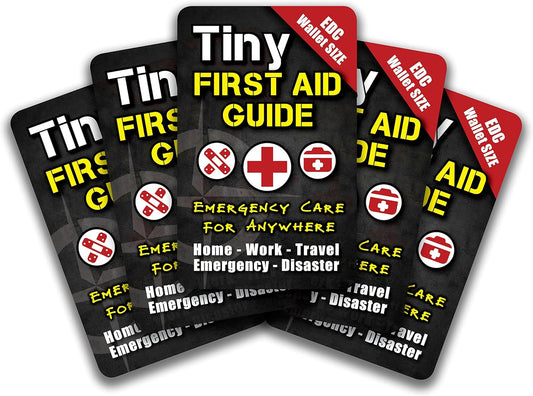 Tiny First Aid Guide: Emergency Medical Care for Anywhere - The Ultimate Step-by-Step, Everyday Carry: Survival Medicine Pocket, Micro-Guide, 5-Pack