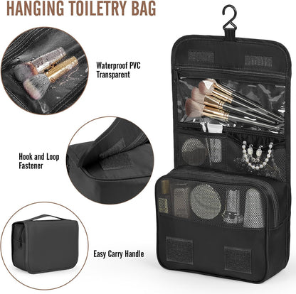 Veken 10 Set Packing Cubes for Travel Essential, Suitcase Organizer Bags in 4 Sizes, Carry-On Luggage Accessories with Large Laundry & Hanging Toiletry Bag, Must-Have for Airplane, Road Trip & Camping