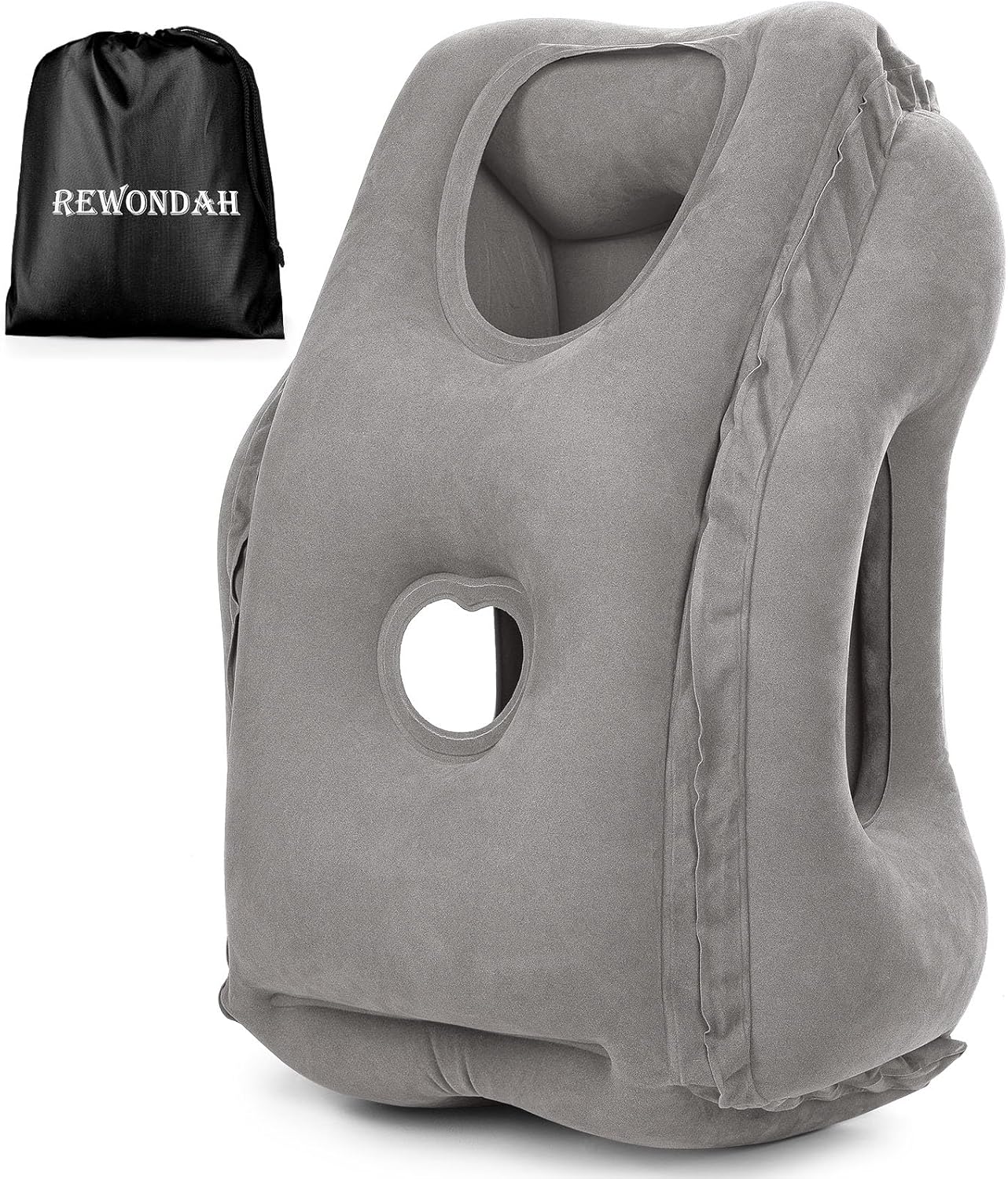 Rewondah Inflatable Travel Pillows for Airplanes | Airplane Pillow for Long Flight | Travel Plane Pillow for Airplanes Sleep Support | Blow up Flight Pillow for Long Flights to Avoid Neck Pain