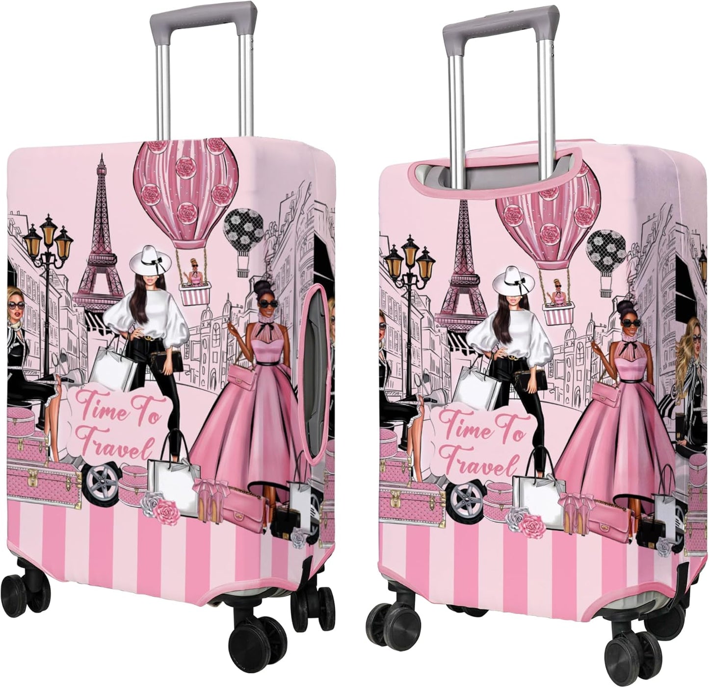 Travel Luggage Cover Suitcase Protector Fits 18-32 Inch Wheel Covers PatternedTravel Related Items Flower Luggage Protector Elastic XL