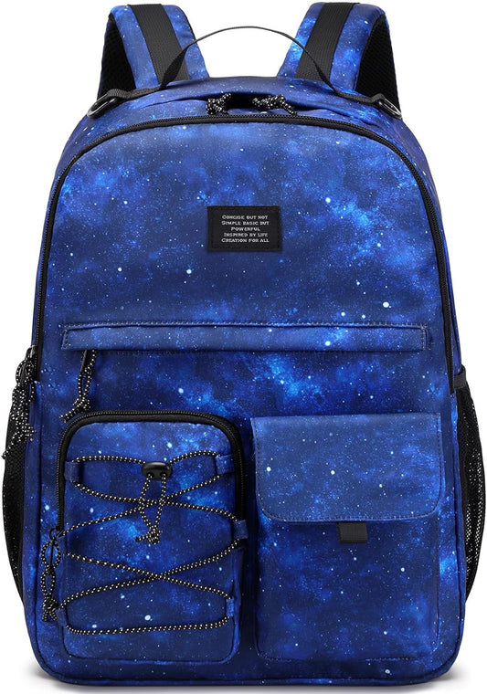 Lohol Galaxy Backpack for Kids Teen Boys Girls, Daypack with 1Anti Theft Pocket for Travel School (Galaxy E)