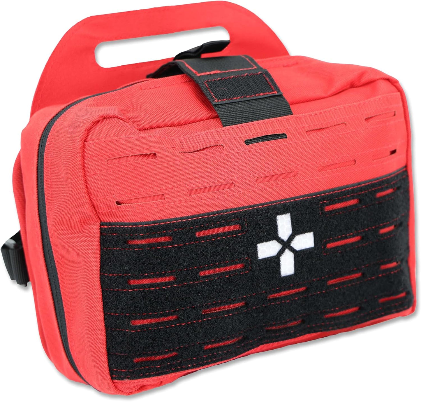 Lightning X Rip-Away Officer's Patrol Tactical Gunshot & Trauma IFAK Kit w/Headrest Mount - RED