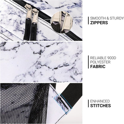 ZORFIN 26L Backpack for College, and Travel: Water Resistant Bookbag - Marble