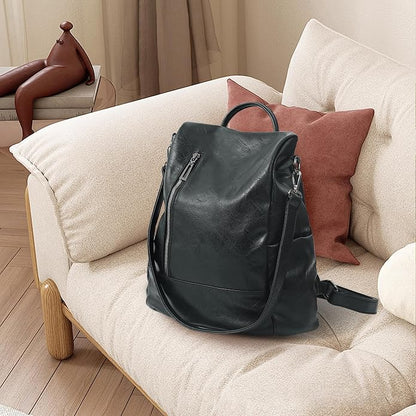 Women Backpack Purse PU Leather Anti-theft Casual Shoulder Bag Fashion Ladies - Image 8