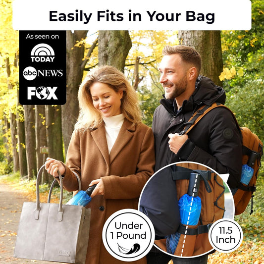 TUMELLA Strongest Windproof Travel Umbrella (Compact, Superior & Beautiful), Small Strong but Light Portable and Automatic Folding Rain Umbrella, Durable Premium Grip, Fits Car & Backpack