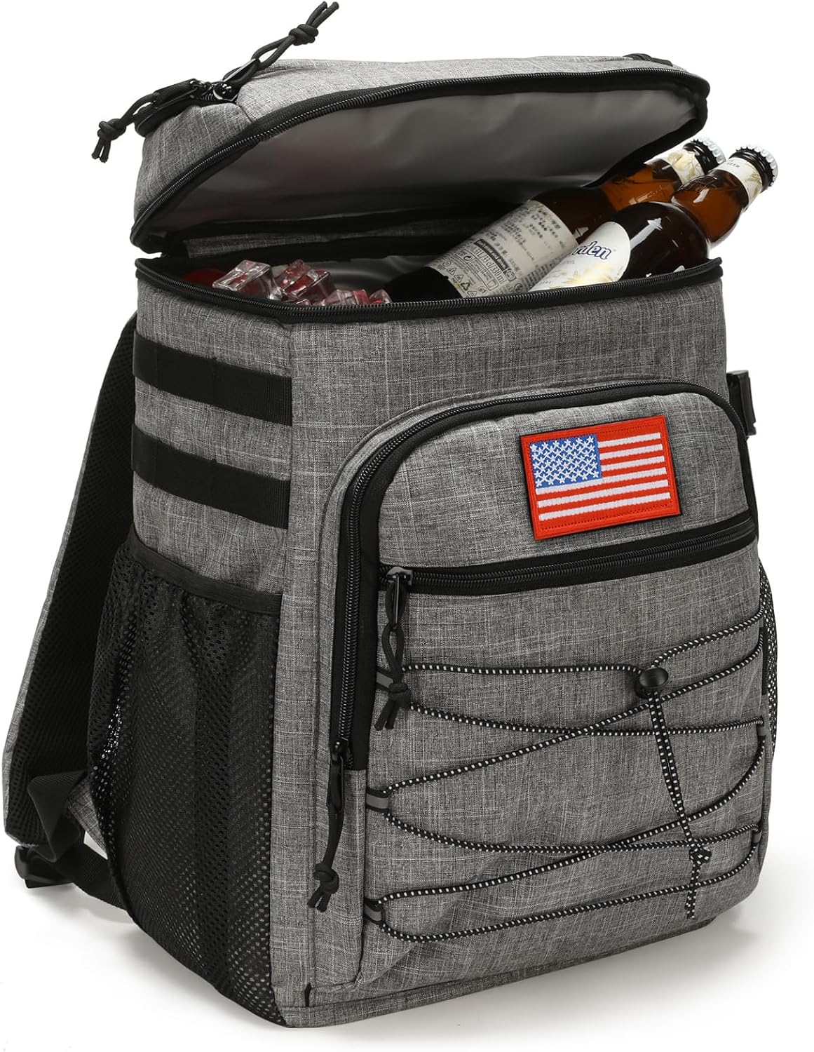 Tactical Backpack Cooler, 25L Cooler Backpack Insulated Leak-Proof, Heavy Duty Large Lunch Backpack, Waterproof Ice Chest Backpack for Men Women Adults Work Daytrip Camping Beach Hiking Accessories