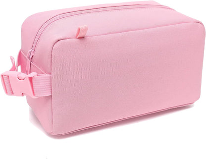 FlowFly Small Insulated Lunch box Portable Soft Bag Mini Cooler Thermal Meal Tote Kit with Buckle for Work, PinkWithBuckle